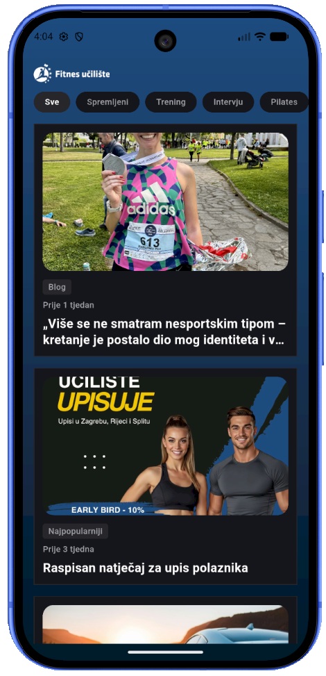 Blog u aplikaciji
